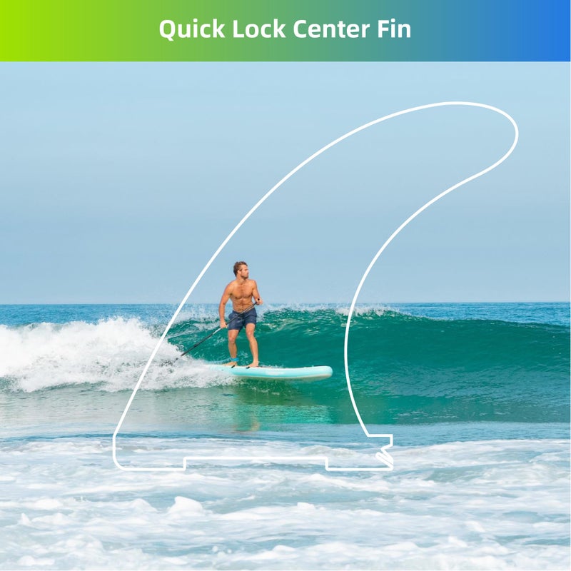 THURSO SURF بديل زعنفة لوح التجديف THURSO SURF للوح التجديف القابل للنفخ ملحق لوح التجديف بتصميم عالمي بدون أدوات تركيب زعنفة متينة للاستقرار والتتبع زعنفة مركزية بقفل سريع - Image 3